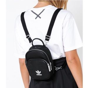 adidas faux leather backpack